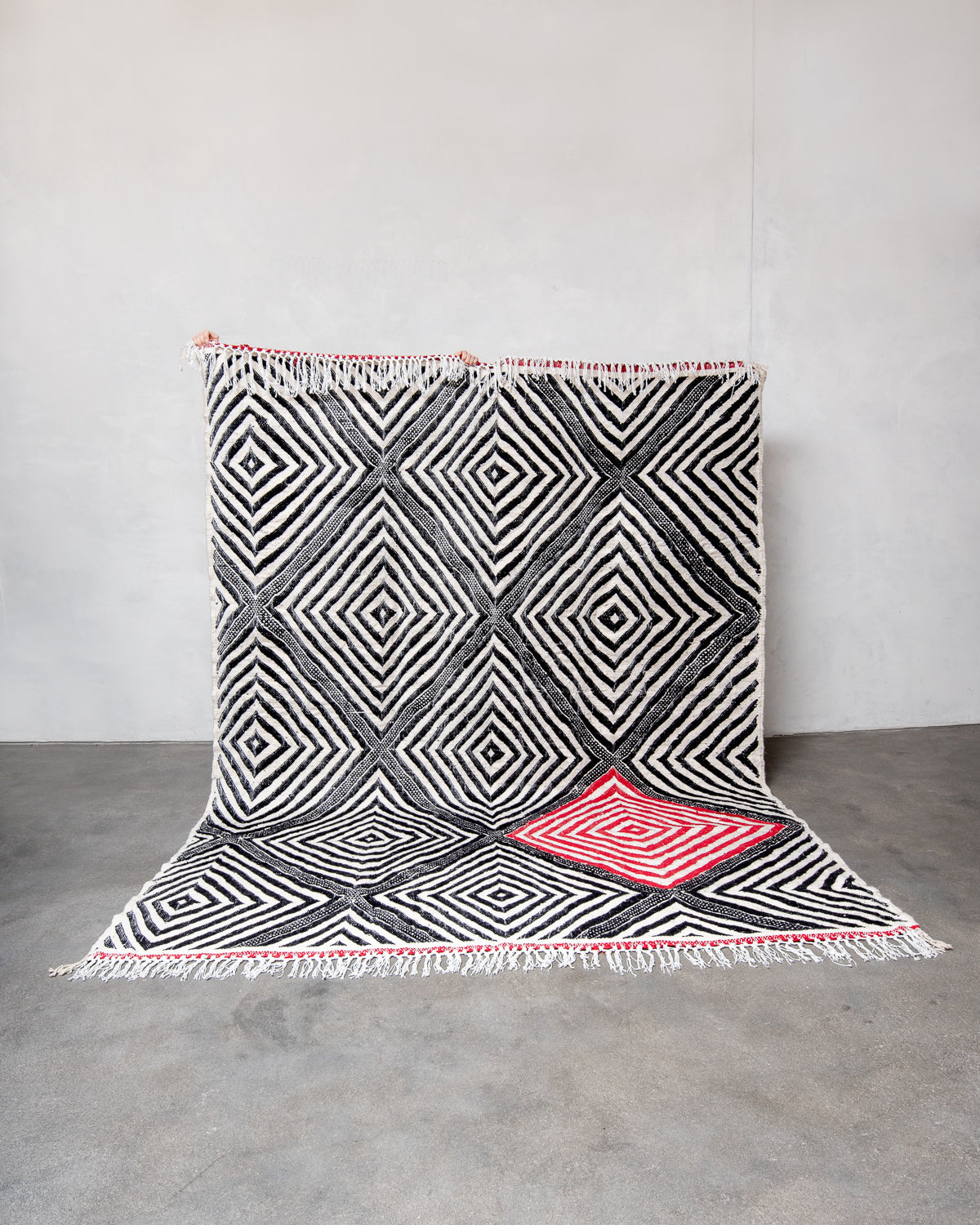 Modern, designer, handcrafted Berber rug from Morocco. Kelim carpet with beautiful designs and robust flat weave. 100% wool.